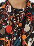 tie detail printed body