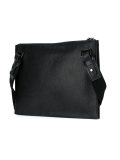 logo embossed messenger bag