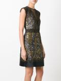 metallic fitted dress