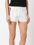 drawstring stripe panel shorts