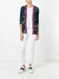 floral pattern buttoned cardigan