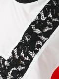 balloon sleeves colour block T-shirt