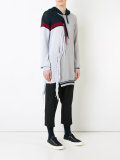tassel trim longline hoodie