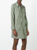 lace-up neck shirt dress