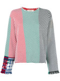 frayed stripe jumper 