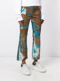printed cropped trousers