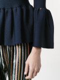 knitted bell sleeve top