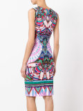 geometric print bodycon shift dress
