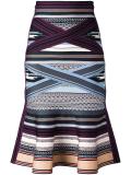 fluted hem skirt 