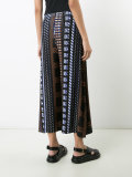 Aztec print cropped trousers