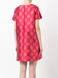 pois print flared dress