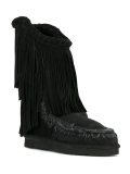 fringed tall boots