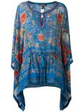 printed draped blouse 
