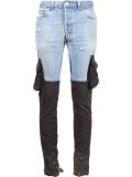 contrast slim-fit trousers