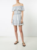 off shoulder striped dress 