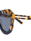oversized tortoiseshell trim sunglasses 