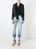 Keep the Faith embroidered cropped jeans