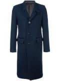 notched lapel mid-length coat