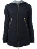 zipped hooded jacket