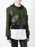 contrast panel bomber jacket