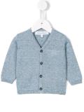 embroidered logo cardigan