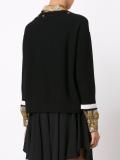 jumper with shirt underlay