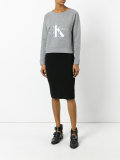 logo knitted sweater