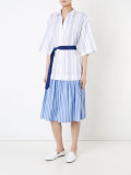 striped wrap dress