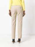 plain slim-fit trousers 