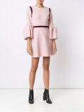 trim panel flared sleeve shift dress