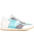 perforated contrast panel sneakers