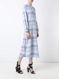 plaid midi dress