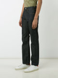 folded hem straight jeans
