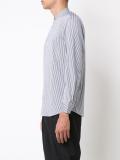 band collar striped shirt 