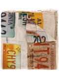 printed fringed-trim scarf