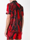 snakeskin print football top