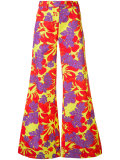 floral flared trousers
