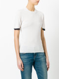 contrast trim T-shirt