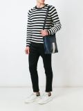 contrast stripe shoulder bag
