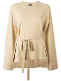 loose-fit belted jumper