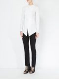 handkerchief hem buttoned shirt