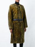 animal print shearling coat 