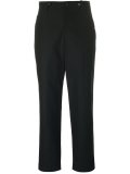 straight leg cropped trousers