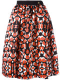 patterned pleated skirt