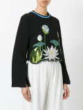 floral embroidered formal top 