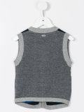 ribbed trim knitted waistcoat