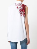 Crash embellished asymmetric shirt