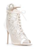 buckled sheer ankle boots