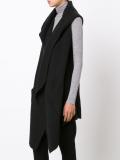 hooded wrap gilet