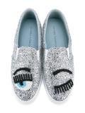 glitter slip-on sneakers